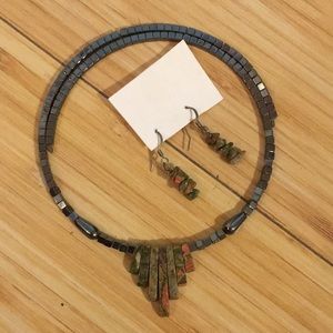 Necklace and earrings